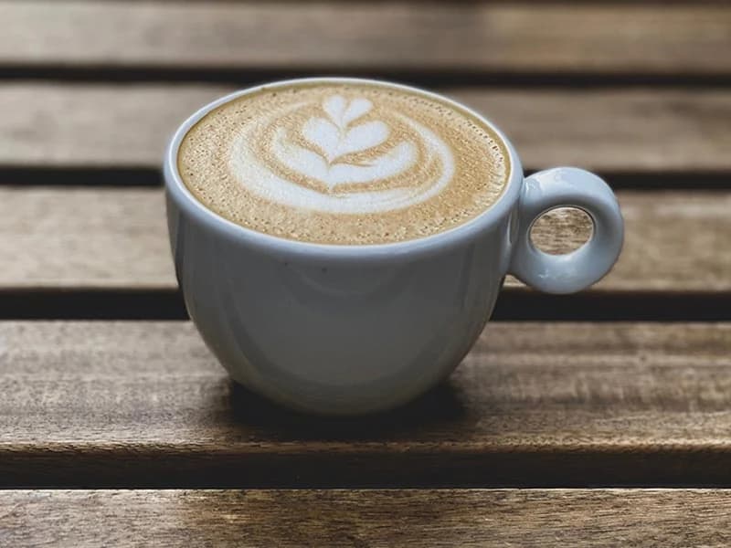 A latte with fresh latte art